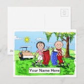 De gepersonaliseerde Karikatuur van de Cartoon van Briefkaart (Voorkant / Achterkant)