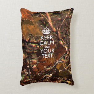 De gepersonaliseerde KEEP CALM en de Camo van de J Accent Kussen