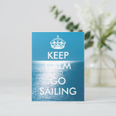 De gepersonaliseerde KEEP CALM en GAAT SAILING Briefkaart (Staand voorkant)