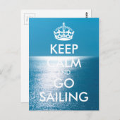 De gepersonaliseerde KEEP CALM en GAAT SAILING Briefkaart (Voorkant / Achterkant)