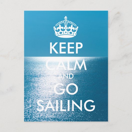 De gepersonaliseerde KEEP CALM en GAAT SAILING Briefkaart (Voorkant)