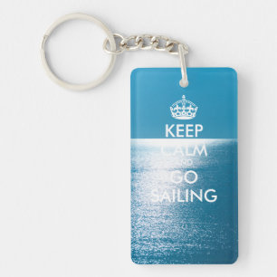 De gepersonaliseerde KEEP CALM en GAAT SAILING Sleutelhanger