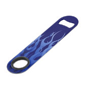 De gepersonaliseerde KEEP CALM en geeft de Blauwe  Speed Flessenopener (Achterkant Gekanteld)