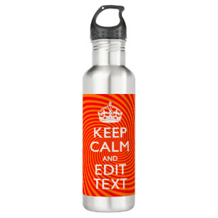 De gepersonaliseerde KEEP CALM en geeft de Oranje  Waterfles