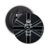 De gepersonaliseerde KEEP CALM en geeft Kleurrijke Button Flesopener (Voorkant)
