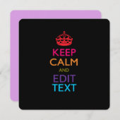 De gepersonaliseerde KEEP CALM en geeft Multicolor (Voorkant / Achterkant)