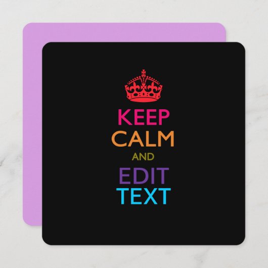 De gepersonaliseerde KEEP CALM en geeft Multicolor (Voorkant / Achterkant)