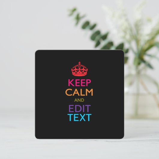 De gepersonaliseerde KEEP CALM en geeft Multicolor (Staand voorkant)