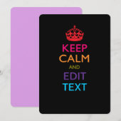 De gepersonaliseerde KEEP CALM en geeft Multicolor (Voorkant / Achterkant)
