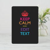 De gepersonaliseerde KEEP CALM en geeft Multicolor (Staand voorkant)