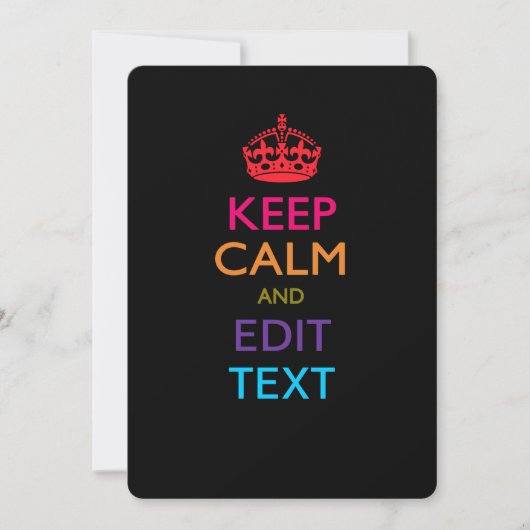 De gepersonaliseerde KEEP CALM en geeft Multicolor (Voorkant)