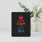 De gepersonaliseerde KEEP CALM en geeft Multicolor (Staand voorkant)