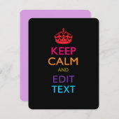De gepersonaliseerde KEEP CALM en geeft Multicolor (Voorkant / Achterkant)