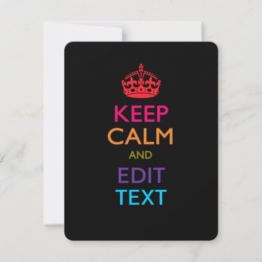 De gepersonaliseerde KEEP CALM en geeft Multicolor (Voorkant)