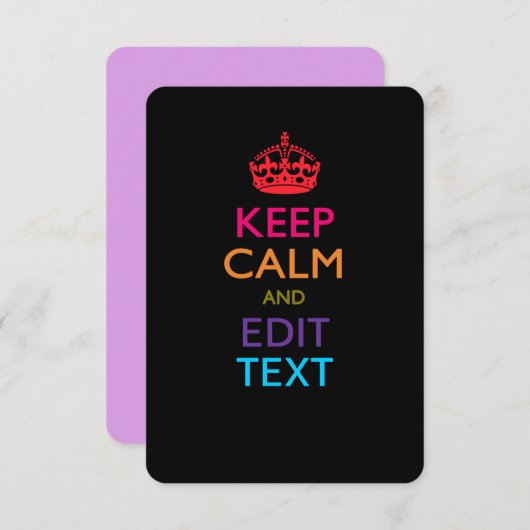 De gepersonaliseerde KEEP CALM en geeft Multicolor (Voorkant / Achterkant)