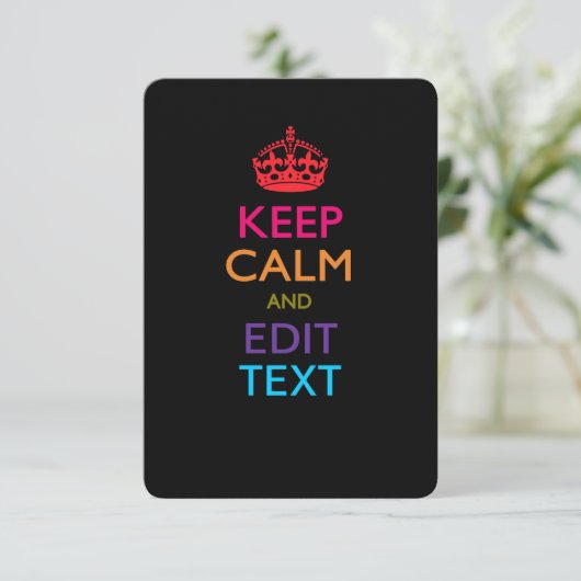 De gepersonaliseerde KEEP CALM en geeft Multicolor (Staand voorkant)