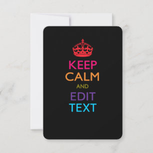 De gepersonaliseerde KEEP CALM en geeft Multicolor