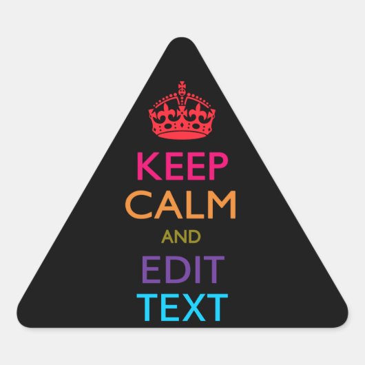 De gepersonaliseerde KEEP CALM en geeft Multicolor Sticker (Voorkant)