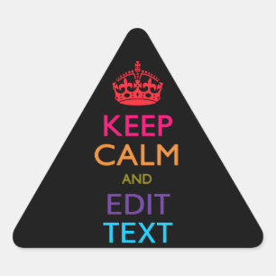 De gepersonaliseerde KEEP CALM en geeft Multicolor Sticker