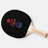 De gepersonaliseerde KEEP CALM en geeft Multicolor Tafeltennisbatje (Zijkant)