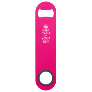 De gepersonaliseerde KEEP CALM en geeft Tekst op F Speed Flessenopener