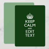 De gepersonaliseerde KEEP CALM en geeft Tekst op G (Voorkant / Achterkant)