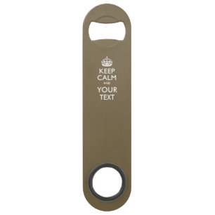 De gepersonaliseerde KEEP CALM en geeft Tekst op K Speed Flessenopener