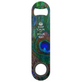 De gepersonaliseerde KEEP CALM en geeft Tekst op P Speed Flessenopener (Voorkant)