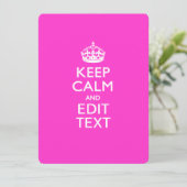 De gepersonaliseerde KEEP CALM en geeft Tekst op R (Staand voorkant)