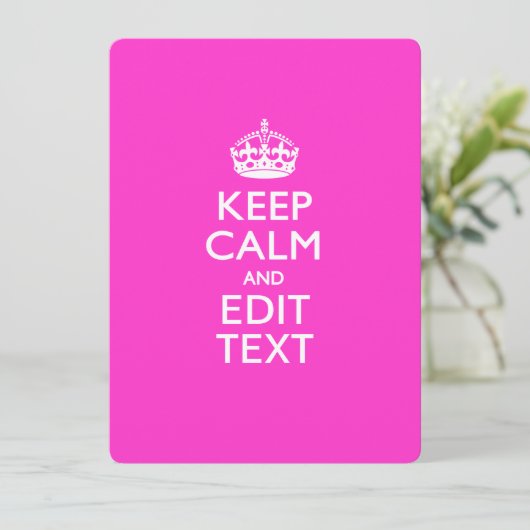 De gepersonaliseerde KEEP CALM en geeft Tekst op R (Staand voorkant)