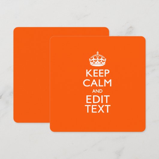 De gepersonaliseerde KEEP CALM en geeft Tekst op S (Voorkant / Achterkant)