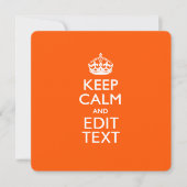 De gepersonaliseerde KEEP CALM en geeft Tekst op S (Voorkant)