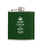 De gepersonaliseerde KEEP CALM en geeft Tekst uit Heupfles (Voorkant)