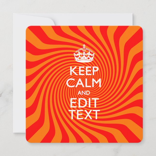 De gepersonaliseerde KEEP CALM en hebben de Oranje (Voorkant)