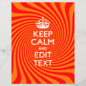De gepersonaliseerde KEEP CALM en hebben de Oranje Flyer (Voorkant)