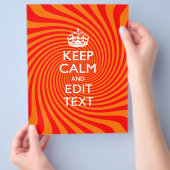 De gepersonaliseerde KEEP CALM en hebben de Oranje Flyer (Hand)