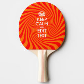 De gepersonaliseerde KEEP CALM en hebben de Oranje Tafeltennisbatje (Achterkant)