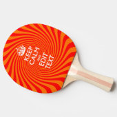 De gepersonaliseerde KEEP CALM en hebben de Oranje Tafeltennisbatje (Zijkant)
