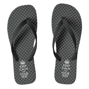 De gepersonaliseerde KEEP CALM en hebben Jouw teks Teenslippers