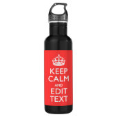 De gepersonaliseerde KEEP CALM en hebben jouw teks Waterfles (Voorkant)