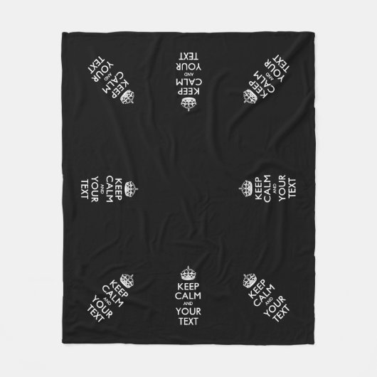 De gepersonaliseerde KEEP CALM en Uw Creatieve Tek Fleece Deken (Voorkant)