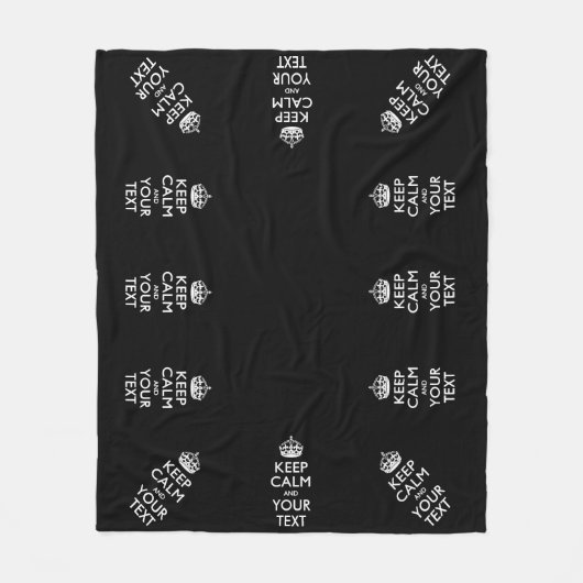 De gepersonaliseerde KEEP CALM en Uw Creatieve Tek Fleece Deken (Voorkant)