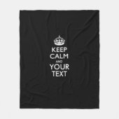 De gepersonaliseerde KEEP CALM en Uw Creatieve Tek Fleece Deken (Voorkant)