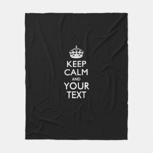 De gepersonaliseerde KEEP CALM en Uw Creatieve Tek Fleece Deken