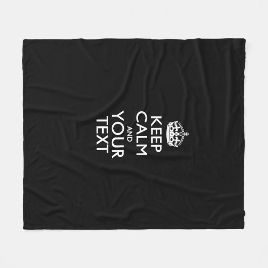 De gepersonaliseerde KEEP CALM en Uw Creatieve Tek Fleece Deken (Voorkant (Horizontaal))