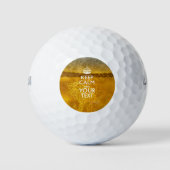 De gepersonaliseerde KEEP CALM en Uw Creatieve Tek Golfballen (Voorkant)
