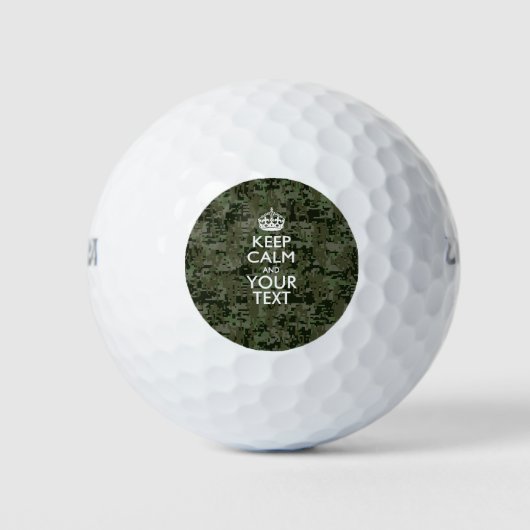 De gepersonaliseerde KEEP CALM en Uw Creatieve Tek Golfballen (Voorkant)