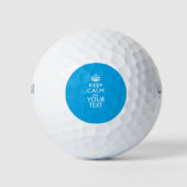 De gepersonaliseerde KEEP CALM en Uw Creatieve Tek Golfballen (Voorkant)