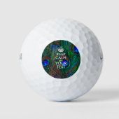 De gepersonaliseerde KEEP CALM en Uw Creatieve Tek Golfballen (Voorkant)