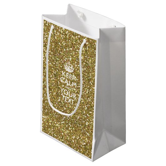 De gepersonaliseerde KEEP CALM en Uw Creatieve Tek Klein Cadeauzakje (Voorkant Gekanteld)